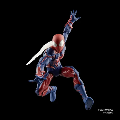 Vista 4 de Marvel Legends Series Spider-Man Unlimited, Figura de acción coleccionable de cómics retro a escala de 6 pulgadas