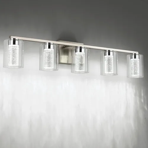Vista 12 de SineRise - Lámpara de tocador de 2 luces, negra y dorada, con 3 modos de color (3000K/4000K/6000K), lámpara de baño LED con protección ocular