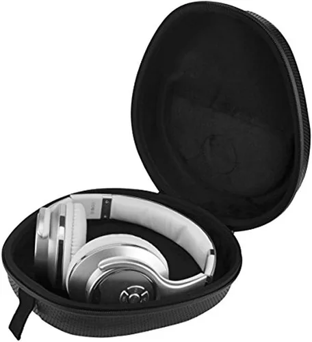 Vista 5 de Audio-Technica ATH-M50x - Auriculares profesionales para monitor de estudio, paquete negro con funda de auriculares de cuerpo duro