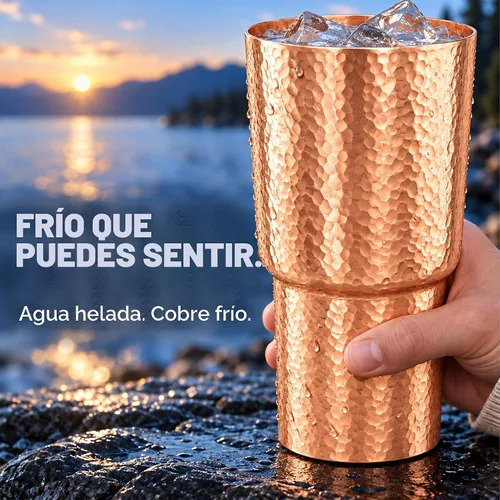 Vista 2 de Vasos de cobre puro de 20 onzas para beber
