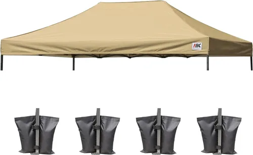 Vista 29 de ABCCANOPY Toldo de repuesto para tienda de campaña desplegable (8 x 8 pies, blanco)