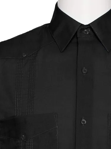 Vista 2 de Gentlemens Collection Camisa Guayabera de manga corta para hombre de lino cubano