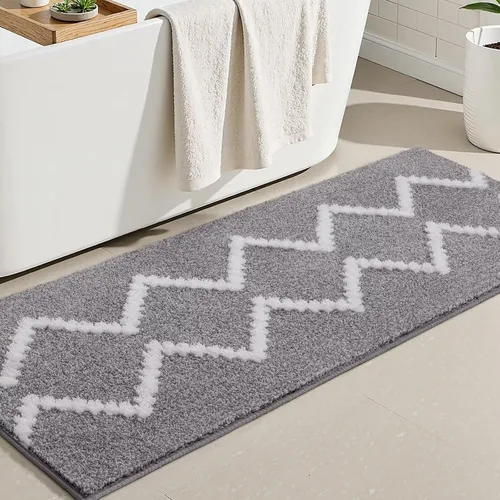 Vista 20 de DEXDE Alfombras de Baño Corredor 24x47 pulgadas Alfombra de Baño Larga Antideslizante Suave Lavable Alfombras de Baño Grandes para Baño Dormitorio