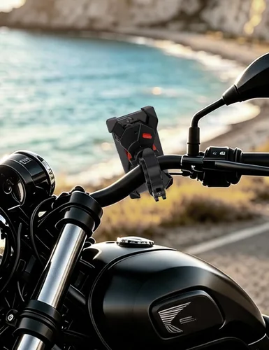 Vista 8 de Grefay Soporte para teléfono de bicicleta, soporte de teléfono para motocicleta con abrazadera de manillar para bicicleta, adecuado con iPhone 16 15