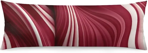 Vista 12 de Funda de almohada corporal con encanto, muñeco de nieve, copo de nieve, primera Navidad en rojo, funda de almohada larga con cremallera