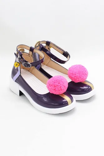 Vista 4 de Genshin Impact Qiqi - Zapatos de cosplay de Halloween Qi Qi para disfraz de mujeres y hombres, juego de cosplay de anime