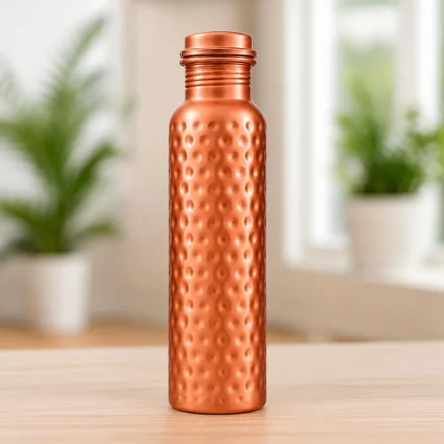Vista 8 de ALV Botella de agua de cobre de 34 onzas, botella de agua grande de cobre para beber, recipiente multicolor ayurvédico 100% puro para botella