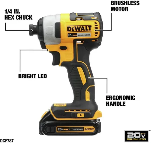 Vista 13 de DeWalt DCK277C2 - Juego de brocas compactas sin escobillas y impacto (20 V)