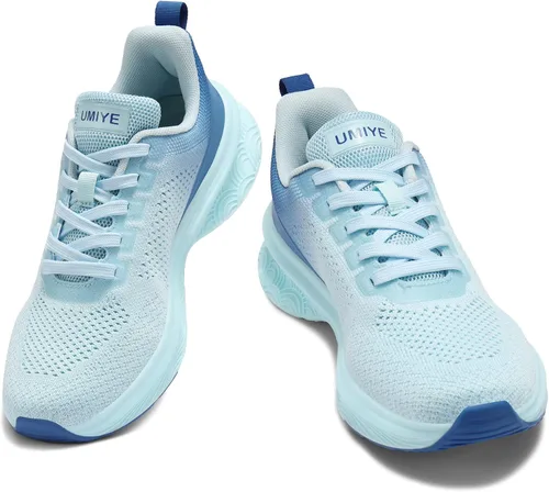 Vista 2 de UMIYE Zapatos deportivos para correr y caminar para mujer, antideslizantes, con soporte de arco