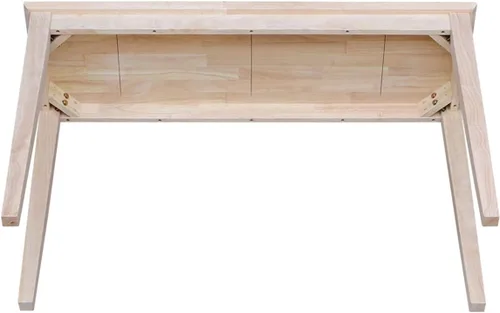 Vista 8 de International Concepts - Mesa consola Shaker, 48 pulgadas de largo, madera de parawood maciza, sin terminar