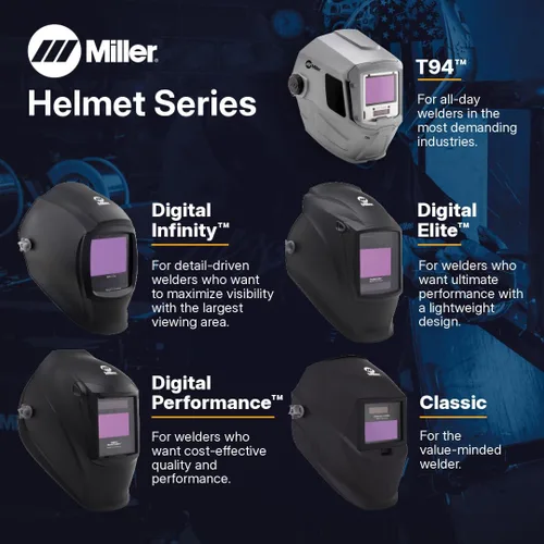 Vista 9 de Miller Digital Infinity™, ClearLight 4X - Auto Darkening Welding Helmet for Men with Light State and 4 Arc Sensors - Lightweight Welding Hood