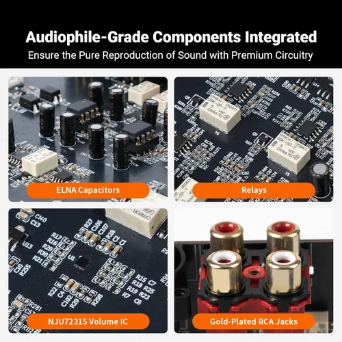 Vista 4 de Fosi Audio ZP3 Preamplificador Balanceado para Audio Doméstico, 2 Entradas RCA y 1 XLR, Salidas RCA/XLR y Sub-Out, Preamplificador para Estéreo de 2