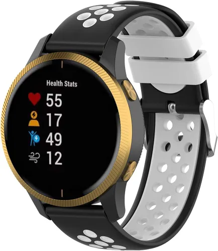 Vista 5 de FitTurn Bandas de liberación rápida con agujero transpirable de 0.787 in compatibles con Garmin Approach S40/Forerunner 245 645 165 TenColors