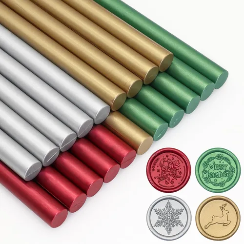 Vista 9 de SWANGSA 20 barras de cera de sellado para pistola de pegamento, oro antiguo Dorado antiguo