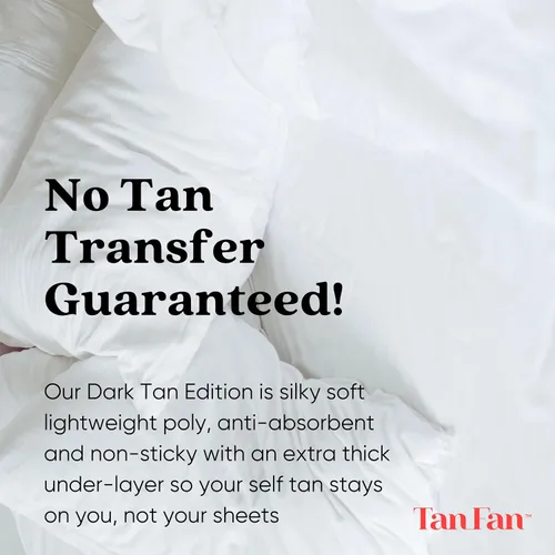 Vista 4 de Saco de dormir para bronceador oscuro Tan Fan: mantén las sábanas limpias de manchas oscuras, 100% poliéster, parte inferior más gruesa y superior