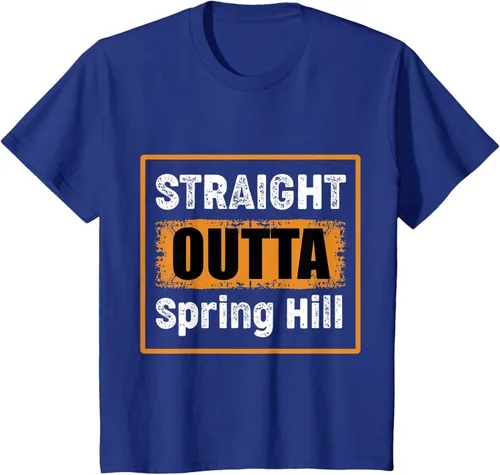 Vista 12 de Straight Outta Spring Hill Tennessee USA - Camiseta de humor vintage, Negro