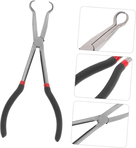 Vista 3 de Housoutil Alicates extendidos de 11 pulgadas que reparan curvas dentadas cónicas para áreas de difícil acceso