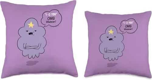 Vista 3 de Adventure Time Lumpy Space Princess OMG - Almohada de 15.7 x 15.7 in, multicolor