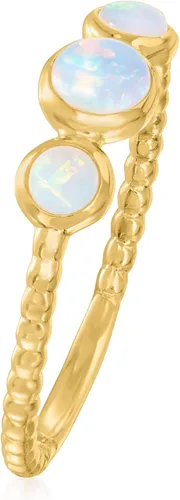 Vista 3 de RS Pure by Ross-Simons Opal 3-Stone Ring in 14kt Yellow Gold