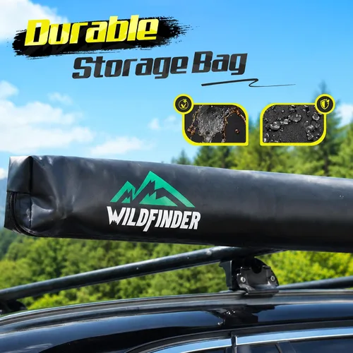 Vista 4 de WildFinder Toldo retráctil para automóvil de 8.2 x 6.6 pies, parasol impermeable para SUV