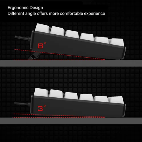 Vista 5 de Dpofirs Gaming Keyboard 80% Layou Ergonomically Curved, Mechanical Keyboard Mechanical Feeling, Gaming Keyboard Mechanical Widely Compatible mit RGB