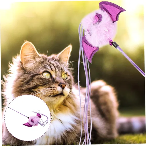 Vista 3 de balacoo Juguetes interactivos para gatos de Halloween, juguetes interactivos para gatos, juguetes para gatos, varita teaser para gatos, segura