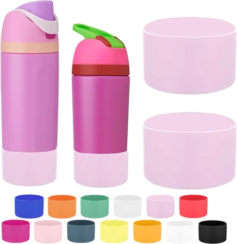 Vista 28 de Mity rain Bota de silicona 2PCS para botella de agua Owala FreeSip Malvavisco tímido