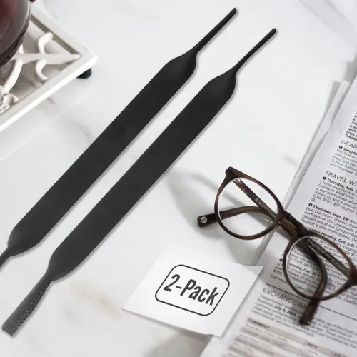 Vista 6 de MoKo Retenedor de lentes de neopreno (paquete de 2) de ajuste universal, retenedor de lentes de sol deportivos sin cola, correa de gafas de sol