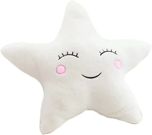 Vista 13 de Almohada de estrella, luna, nube, decoración de habitación fresca, cojín para cama (estrella 19.5 x 19.5 pulgadas/19.7 x 19.7 in, gris)