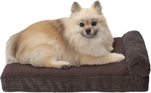 Vista 49 de Furhaven Cama de espuma viscoelástica para perros grandes con refuerzos extraíbles y funda lavable, para perros de hasta 95 libras - Sofá de Gris