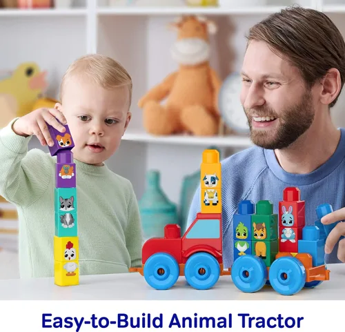 Vista 6 de MEGA BLOKS First Builders Build & Match Animal Tractor - Bloques de juguete
