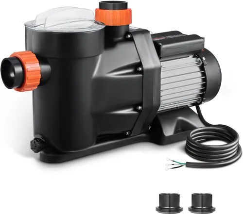 Vista 12 de VEVOR Bomba de piscina 2 HP 6090 GPH Max Flow Bomba de velocidad única, 115