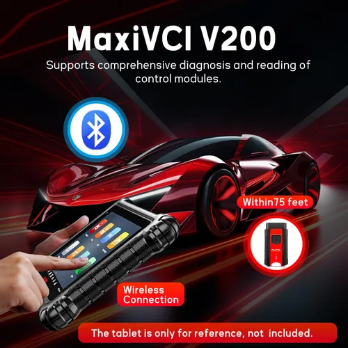 Vista 3 de Autel MaxiVCI VCI200 OBDII Conector, Interfaz de Comunicación Vehicular Bluetooth Interfaz de Diagnóstico Integral DoIP CAN FD Funciona con BT508