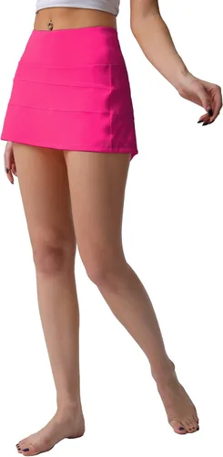 Vista 7 de Husnainna Falda de Tenis Plisada de Cintura Alta con Bolsillos Falda Pantalón Atlética de Golf para Mujeres Entrenamiento Casual con Shorts