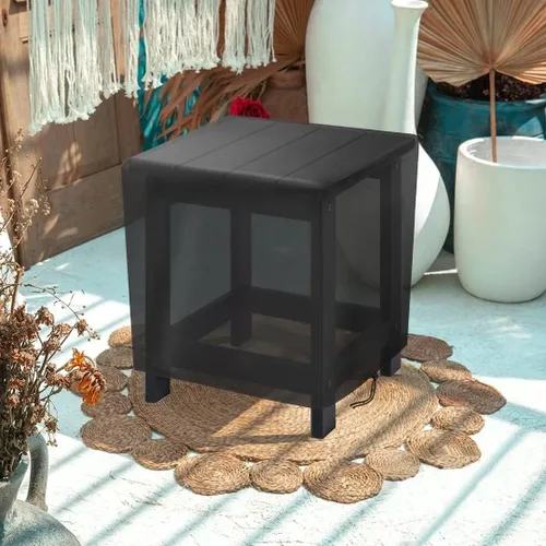 Vista 7 de Funda pequeña para mesa auxiliar de exterior, cubierta de mesa auxiliar de patio de 17 pulgadas para exteriores, funda impermeable para muebles