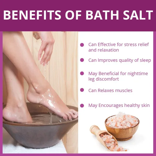 Vista 2 de Natural Solution Bolsa de sal de baño del Himalaya, suaviza e hidrata tu piel, baño para terapia, 1 libra