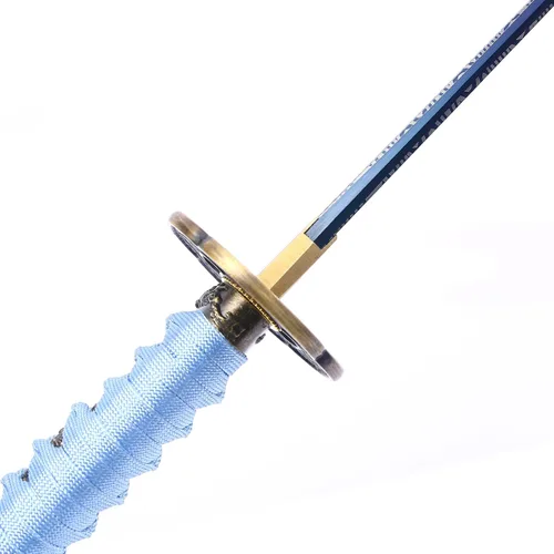 Vista 7 de Katana japonesa funcional de metal real, espada samurai de acero de alto carbono 1060, hoja de espiga completa, 41 pulgadas