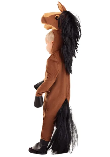 Vista 2 de Disfraz de Caballo Marrón para Niños Pequeños Multicolor