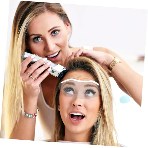 Vista 5 de NUOBESTY 50 piezas de escudo facial de corte de pelo para niños y niñas y adultos, suministros ligeros de corte de pelo para salones y uso doméstico