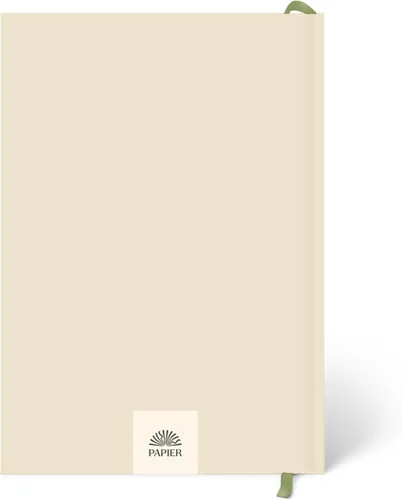 Vista 2 de Papier Diario de Bienestar Diario - Beige, 8.46"L x 6.02"A Diario de Bienestar, Gratitud y Mentalidad con Tapa Dura para Crecimiento Personal