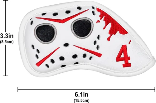 Vista 8 de mytag Cubiertas para palos de golf, máscara de hockey, cubierta para la cabeza del conductor, cubierta híbrida de madera de Fariway Fundas