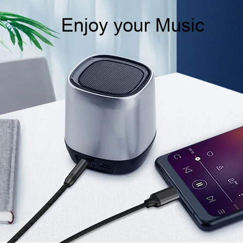 Vista 4 de Aux a USB C, paquete de 2 cables USB C a conector auxiliar de audio de 3.28 pies a 0.138 in, cable estéreo para automóvil compatible con iPhone 16