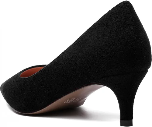 Vista 7 de SKYSTERRY Vestido de gamuza con punta cuadrada para mujer, zapatos de tacón bajo para boda, gatito, zapatos de tacón bajo de 2 pulgadas