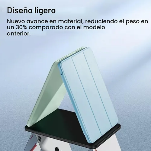 Vista 4 de Funda de silicona para OnePlus Pad 3 de 13.2 pulgadas 2025, funda protectora ligera con función de soporte y función de apagado y encendido Blanco