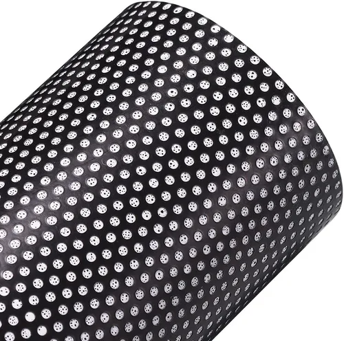 Vista 5 de XhuangTech Película de vinilo perforada para ventana de color negro para evitar golpes de pájaros, película de vinilo negro perforado para ventana