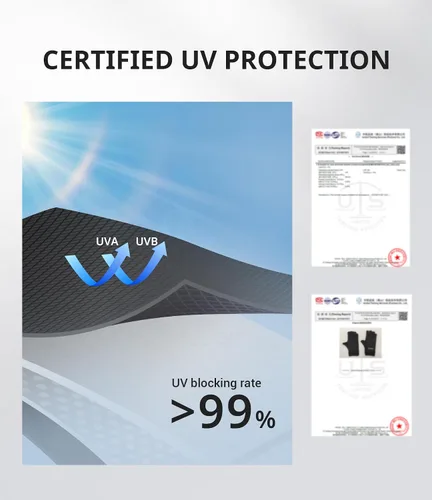 Vista 5 de AIRSEE Guantes de protección UV UPF 50+ de alta calidad para manicura de gel, diseño sin dedos para uso profesional solón y doméstico, anti UVA/UVB