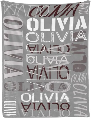 Vista 17 de Dr.TOUGH Manta personalizada con nombre, texto y nombre, para regalos de cumpleaños de adultos o niños, Navidad, regalo de la madre, del padre, día
