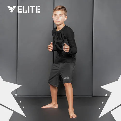 Vista 7 de Elite Sports Protectores de erupción para niños y niñas, compresión de manga completa BJJ para niños y jóvenes