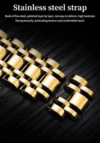 Vista 7 de JSDUN Relojes para hombre automático de cuerda automática, reloj de pulsera mecánico, multicalendario, acero inoxidable, mes, fecha, semana