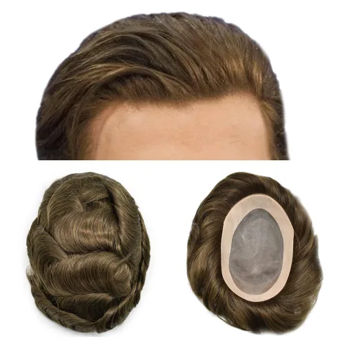 Vista 34 de Toupee - Sistema de cabello para hombre, monofilamento fino duradero, monofilamento europeo de repuesto para hombres, piezas de pelo